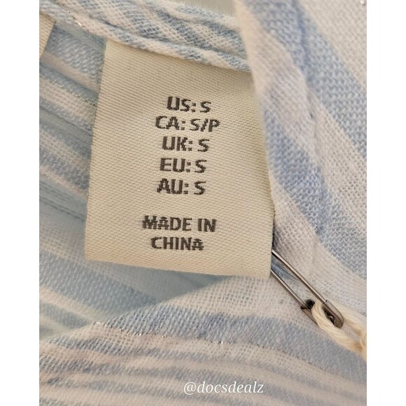C & C California Summer Dress Blue and White Striped Size Small - Picture 4 of 7